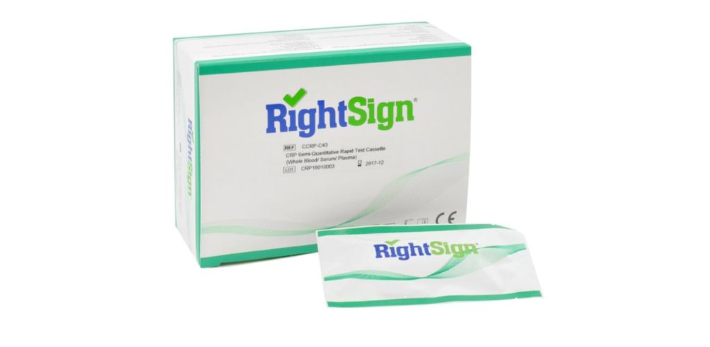 rightsign crp halbquantitative schnelltest kassette