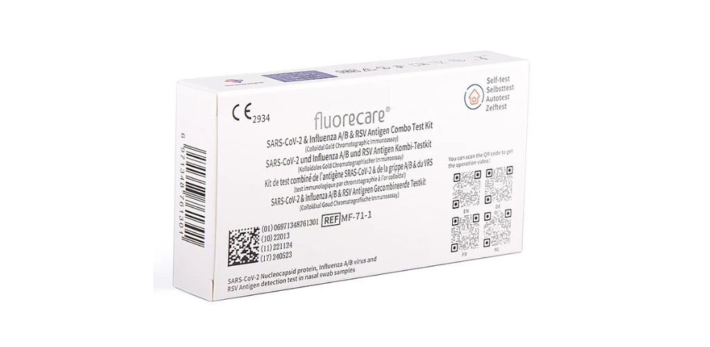 fluorecare 4 in 1 rsv influenza ab sars cov 2 antigen combo testkit