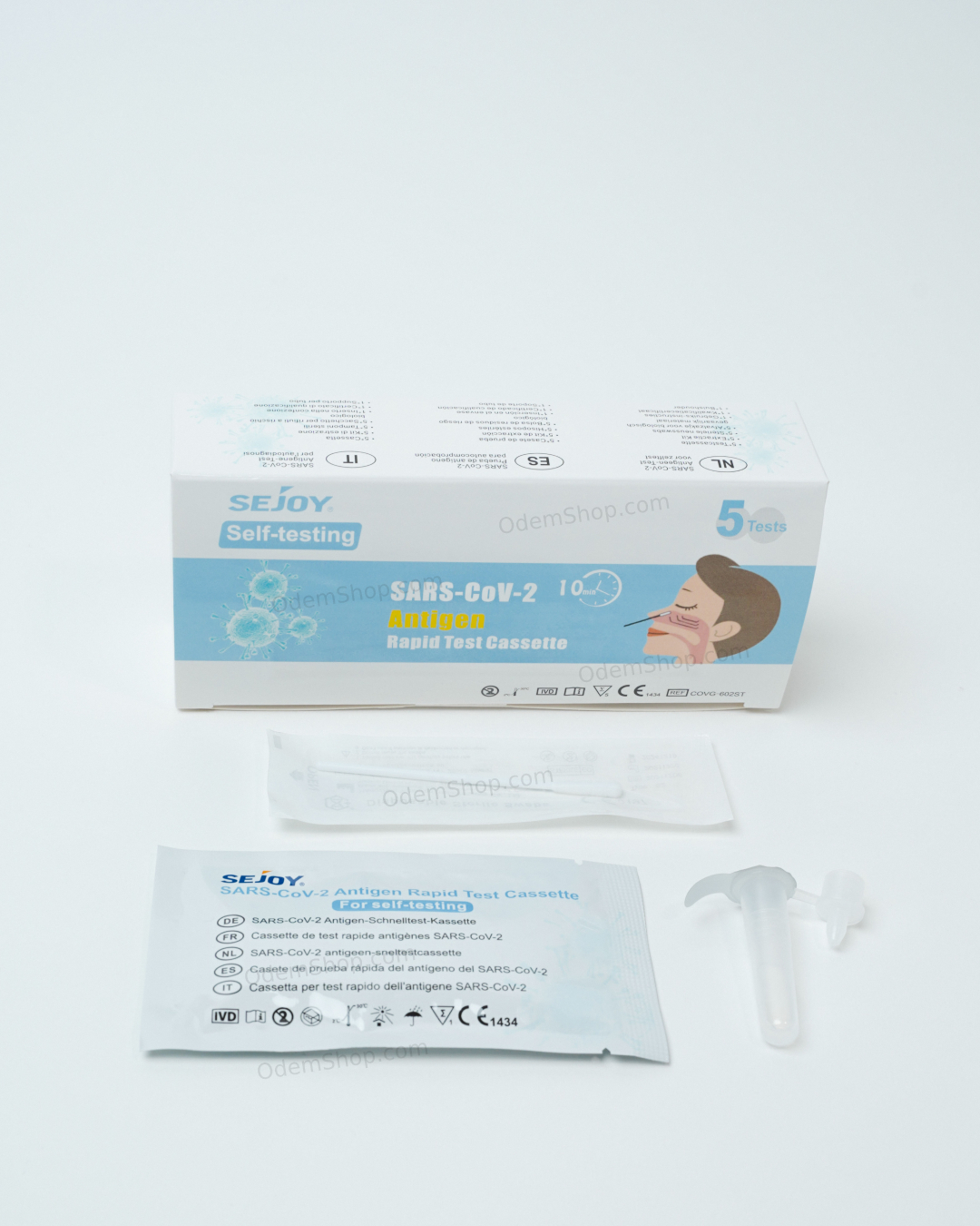 Sejoy 5er Verpackung - COVID-19 Antigen Schnelltests Laientests Selbsttest